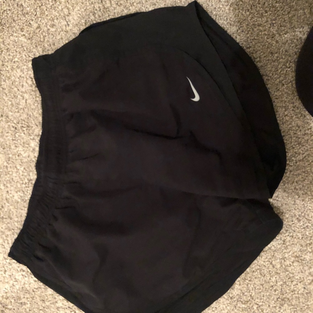 Black nike running shorts